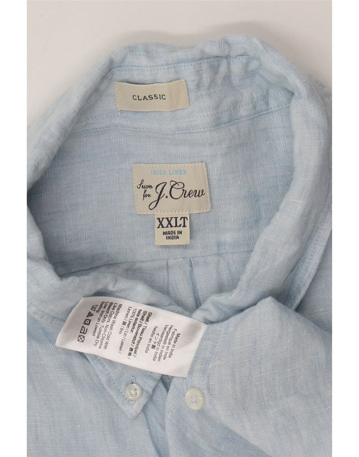 J. CREW Ανδρικό ψηλό πουκάμισο Classic Fit 2XL Μπλε Λινό