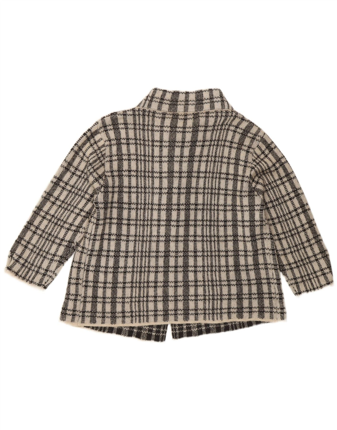 Vintage γυναικείο πουλόβερ ζακέτα με μανίκια 3/4 UK 12 μεσαία μπλε επιταγή