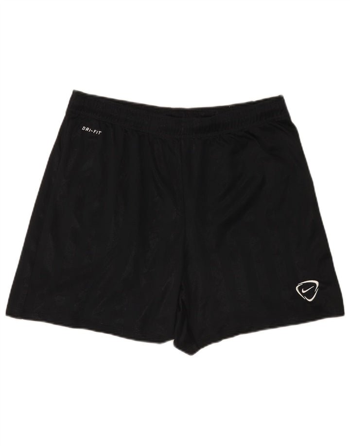 Ανδρικό αθλητικό σορτς Nike Dri Fit, μεσαίο μαύρο ριγέ πολυεστέρα