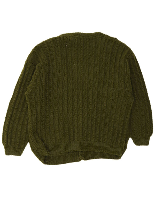 Vintage Mens Cardigan Sweater XL Khaki