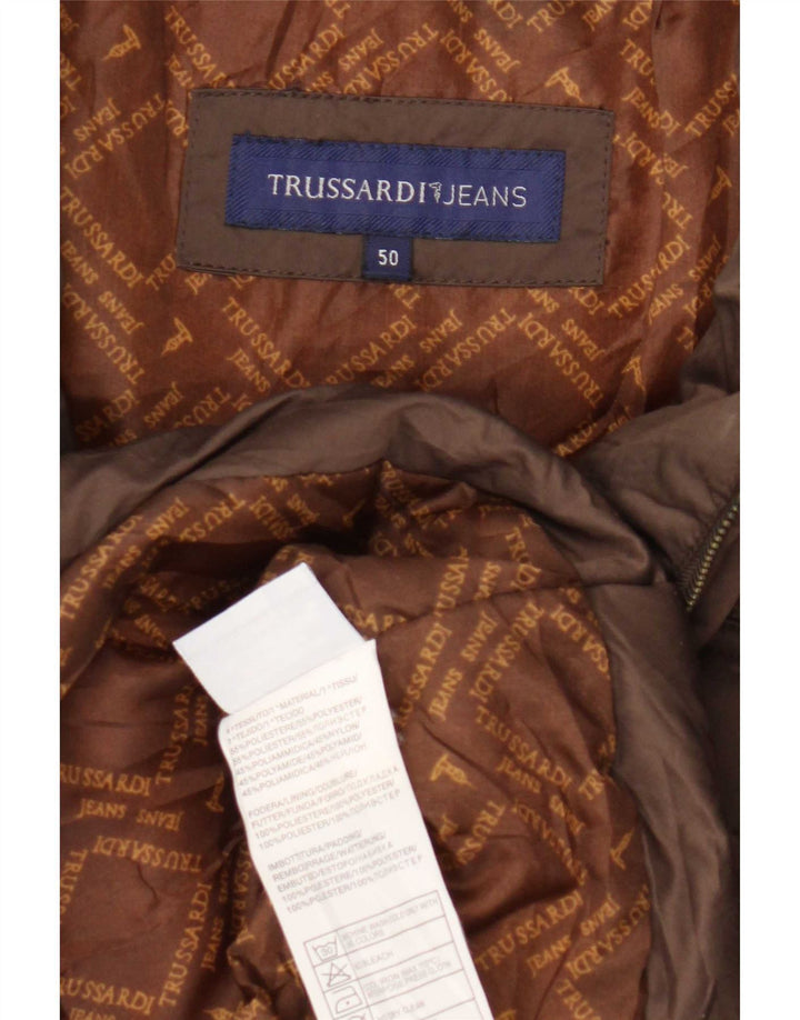 Trussardi Jeans Γυναικείο μπουφάν με επένδυση IT 50 XL καφέ πολυεστέρας