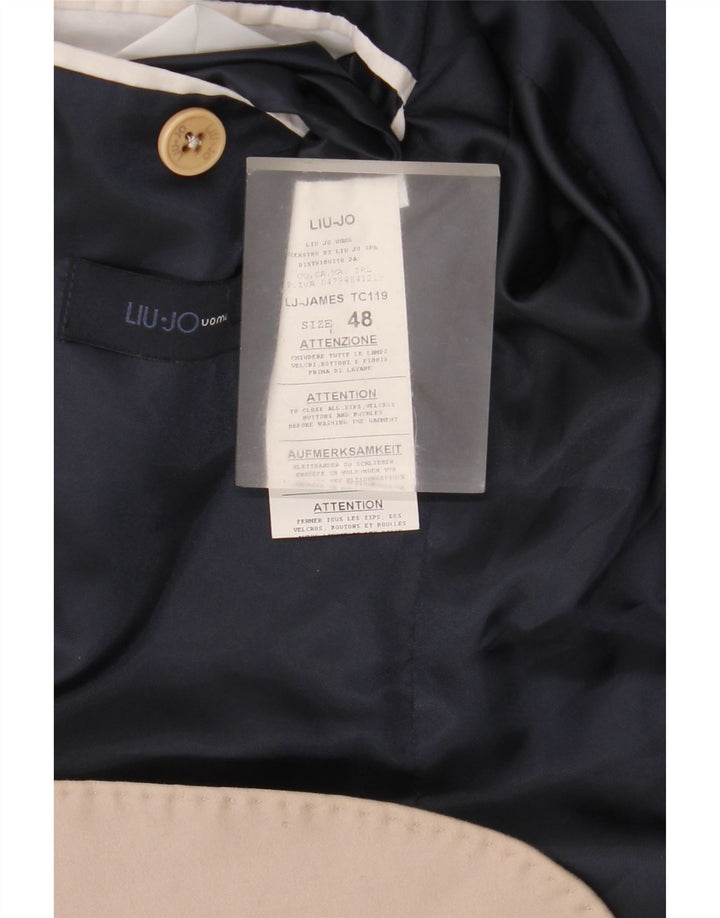 Liu Jo Ανδρικό Μπουφάν Blazer 2 Κουμπιών IT 48 Βαμβακερό μεσαίο μπεζ