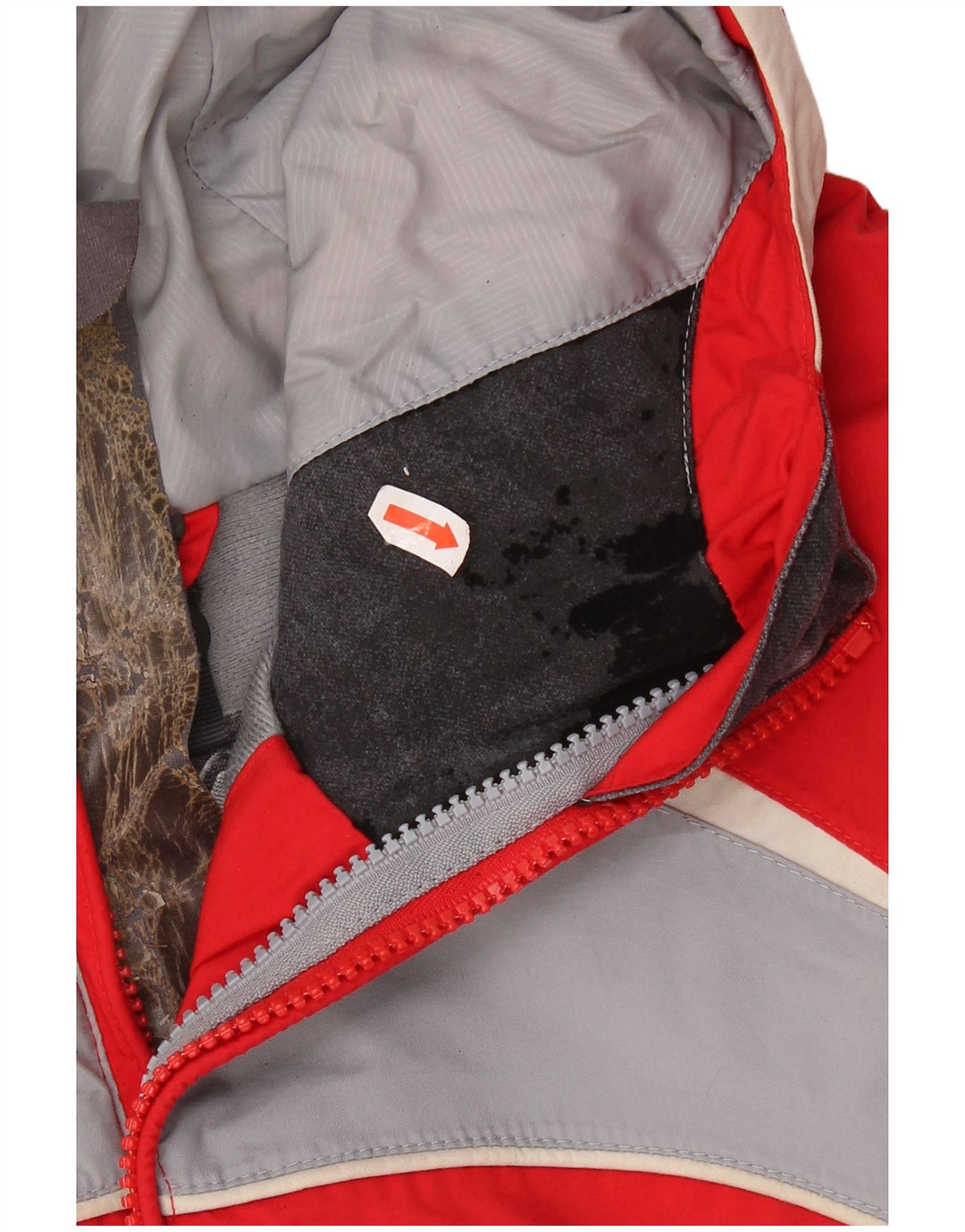 NIKE Γυναικείο τζάκετ αντιανεμικό μπουφάν UK 14 μεσαίου κόκκινου χρώματος