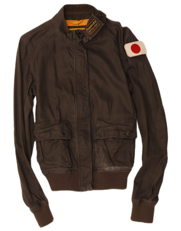 Superdry Γυναικείο Bomber Jacket UK 14 Medium Brown