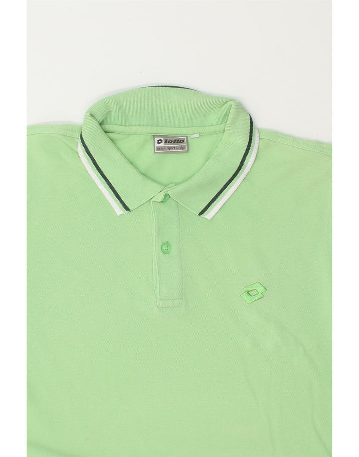 LOTTO Mens Polo Shirt Medium Green Vintage Lotto and Second-Hand Lotto from Messina Hembry 