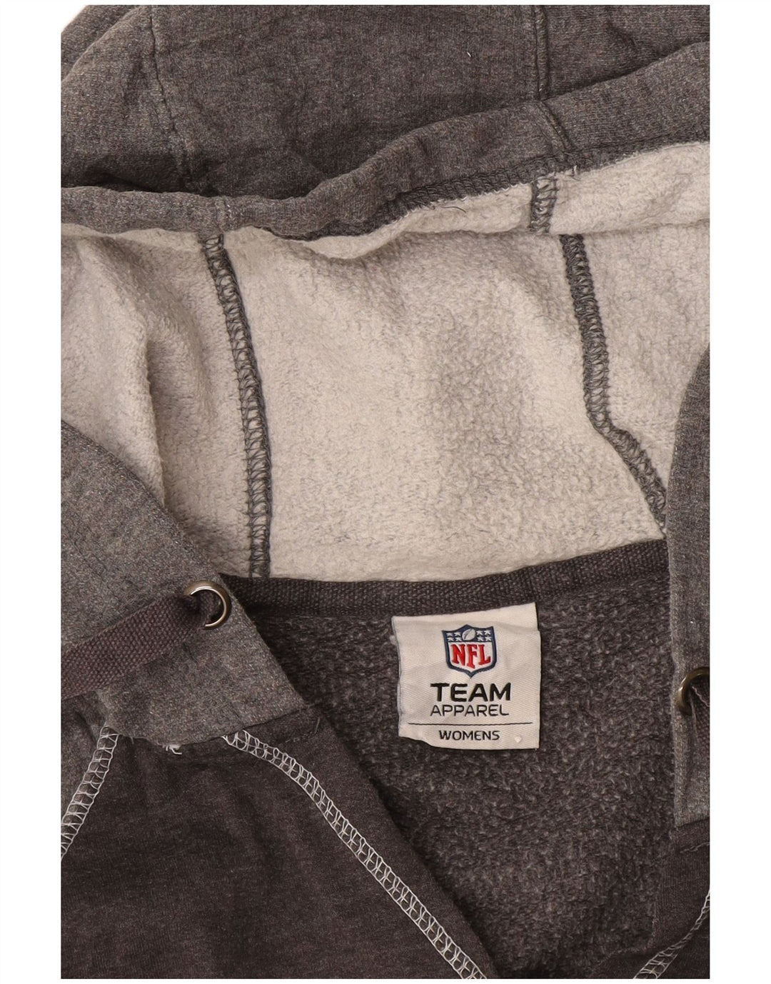 NFL Womens Carolina Panthers Hoodie Jumper UK 14 Medium Grey Colourblock