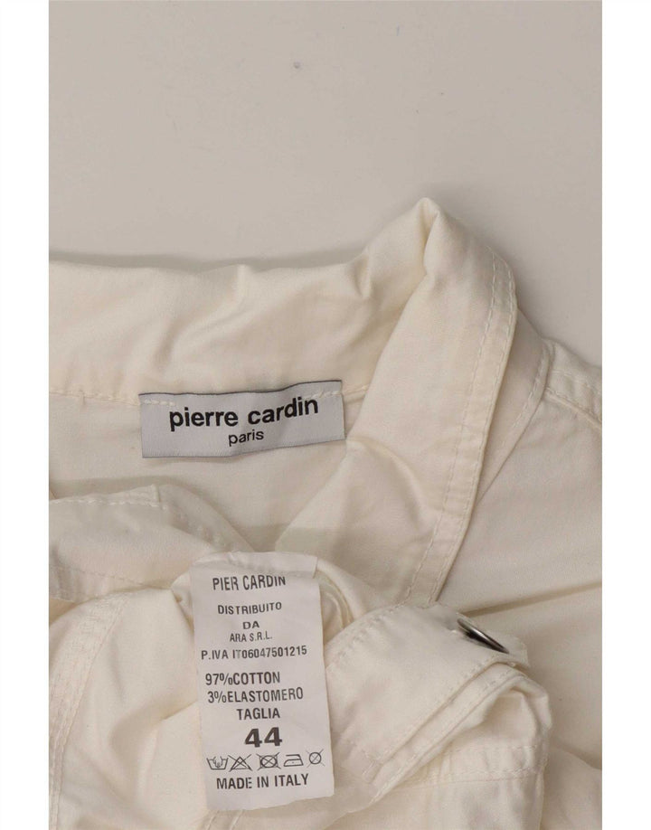 Pierre Cardin Γυναικείο Τζιν Μπουφάν IT 44 Μεσαίο λευκό βαμβακερό