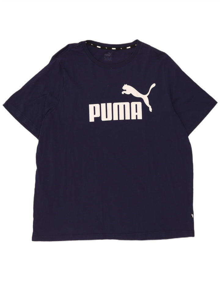 Ανδρικό γραφικό T-Shirt PUMA Top 2XL Navy Blue