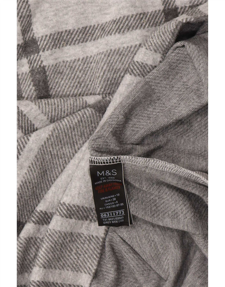 Marks & Spencer Γυναικείο υπερμεγέθη μακρυμάνικο UK 10 μικρό καρό γκρι