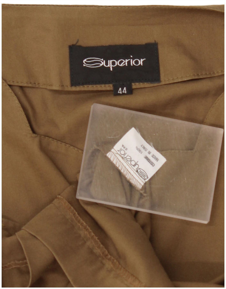 SUPERIOR Γυναικείο Αμάνικο Πουκάμισο Μπλούζα IT 44 Μεσαίο Χακί Βαμβακερό