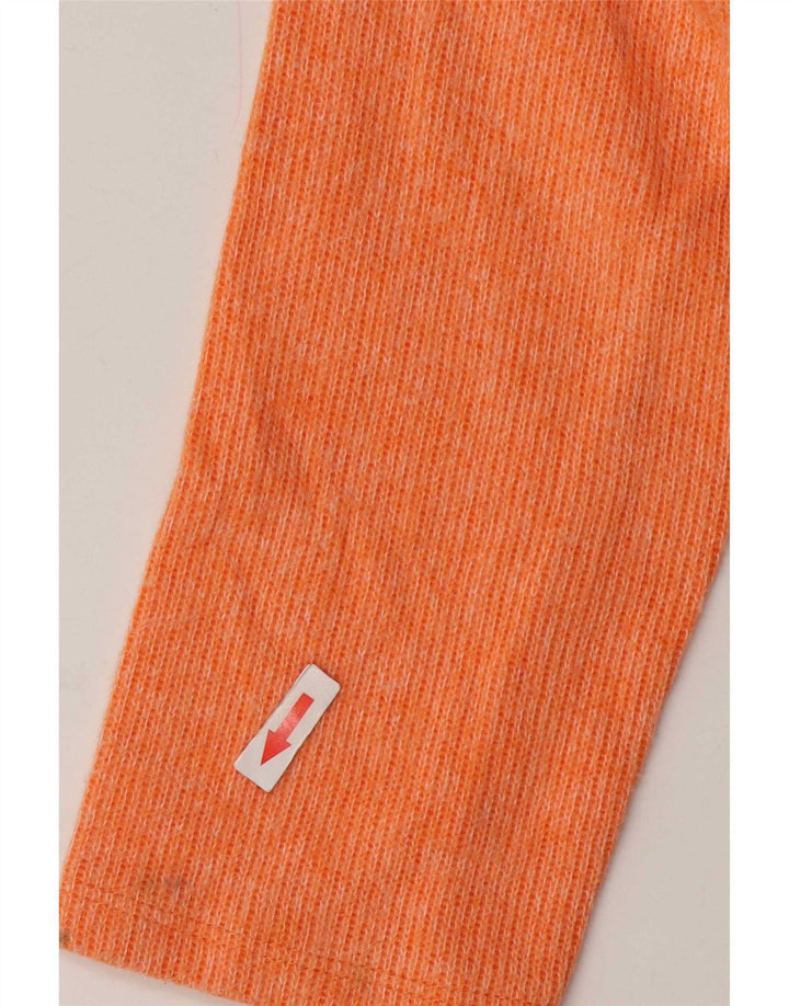 Zara Γυναικεία Crop Oversized μακρυμάνικο UK 10 Small πορτοκαλί πολυεστέρας