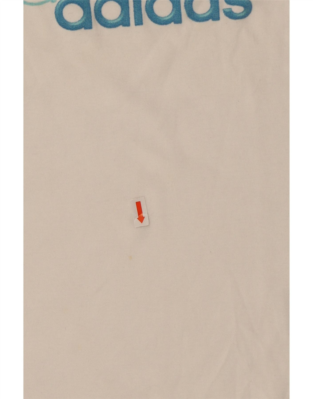 Γυναικείο γραφικό μπλουζάκι ADIDAS τοπ UK 10 μικρό λευκό βαμβακερό