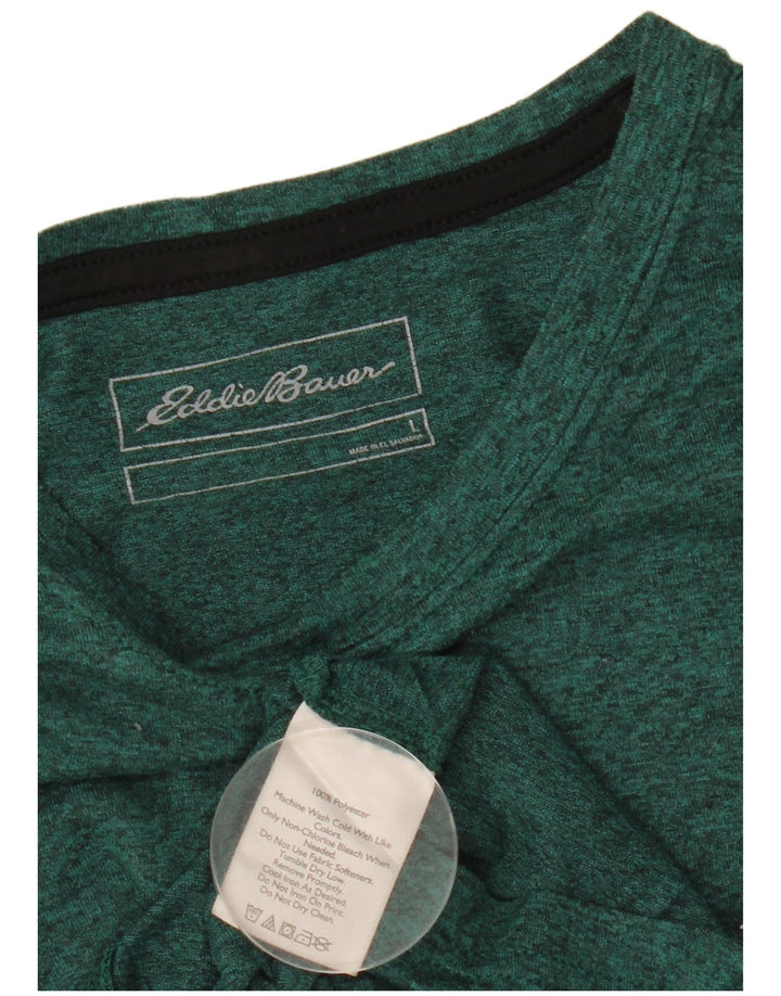 Ανδρικό μπλουζάκι Eddie Bauer με κανονική εφαρμογή Τοπ μεγάλου πράσινου πολυεστέρα