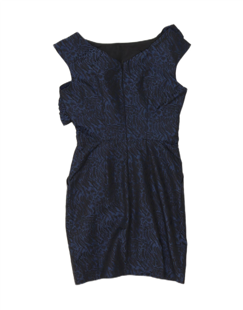 MISS SIXTY Womens Bodycon Dress UK 12 Medium Navy Blue Animal Print Vintage Miss Sixty and Second-Hand Miss Sixty from Messina Hembry 