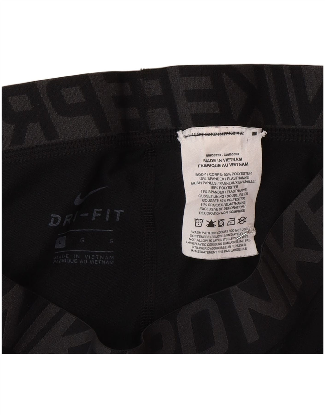 Ανδρικά γραφικά κολάν Nike Dri Fit Μεγάλο μαύρο πολυεστέρα