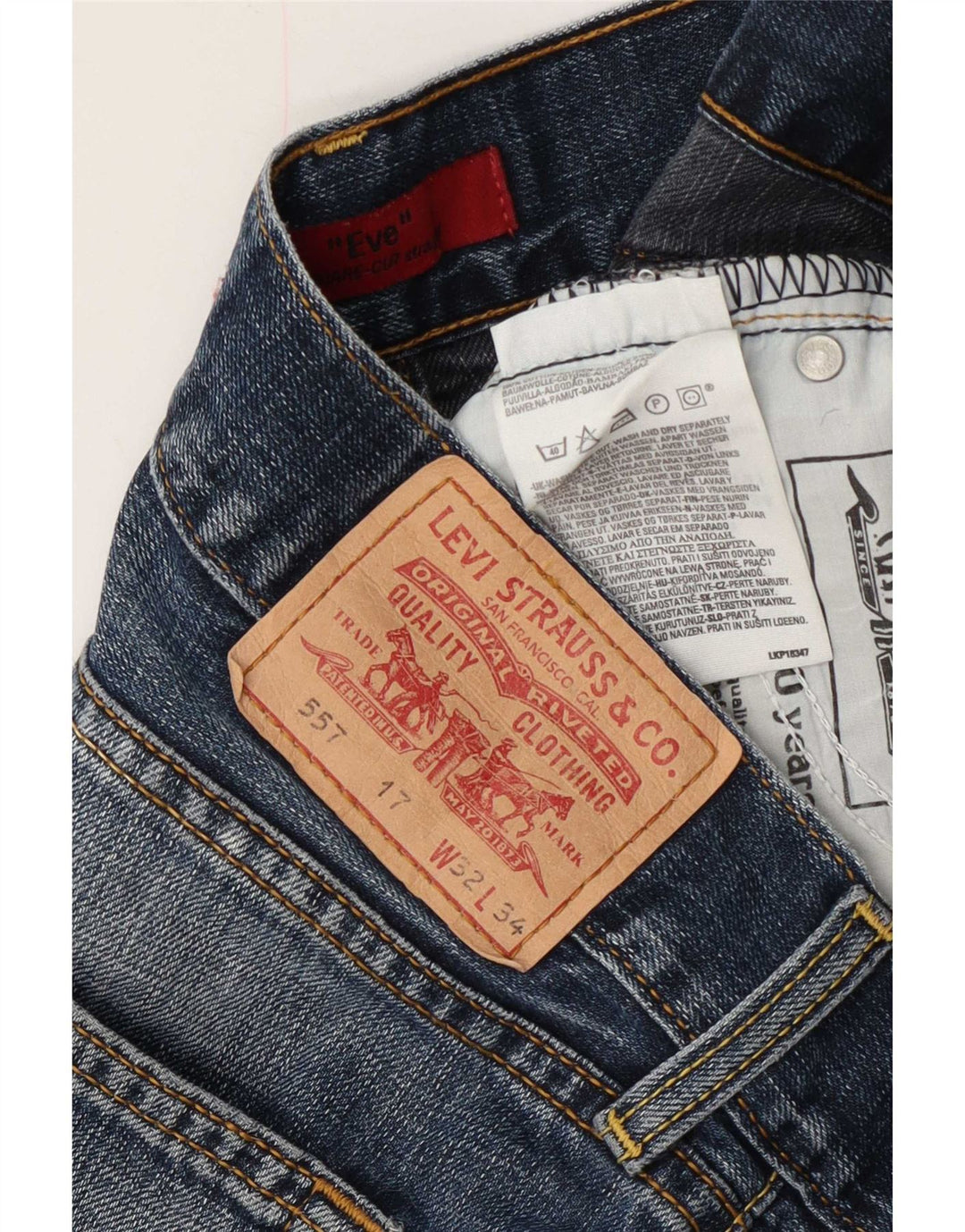 Γυναικείο σορτς Levi's 557 τζιν W32 μεγάλο μπλε βαμβακερό