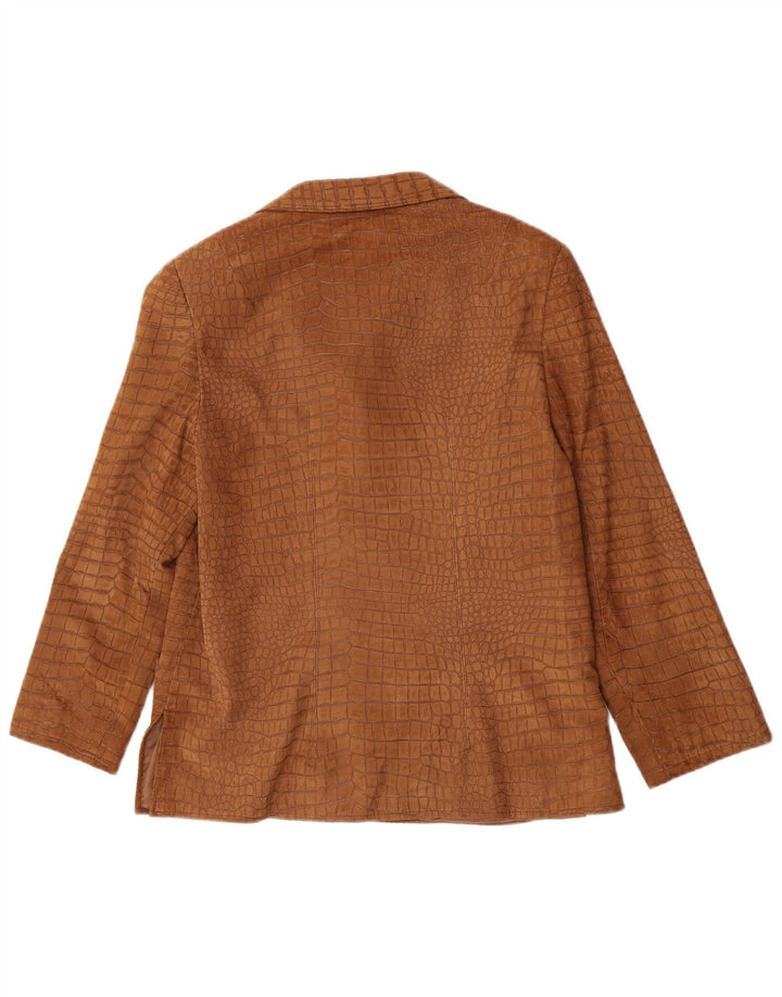 Vintage γυναικείο σακάκι blazer UK 12 μεσαίου καφέ Animal print
