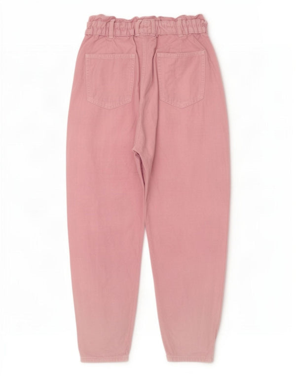 Zara Γυναικείο τζιν με κωνικό ψηλόμεσο τζιν EU 38 Small W28 L25 Ροζ
