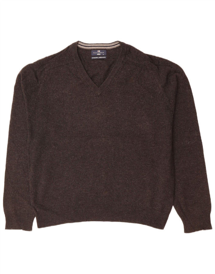 Ανδρικό πουλόβερ Marks & Spencer Blue Harbor με λαιμόκοψη σε μεσαίο γκρι