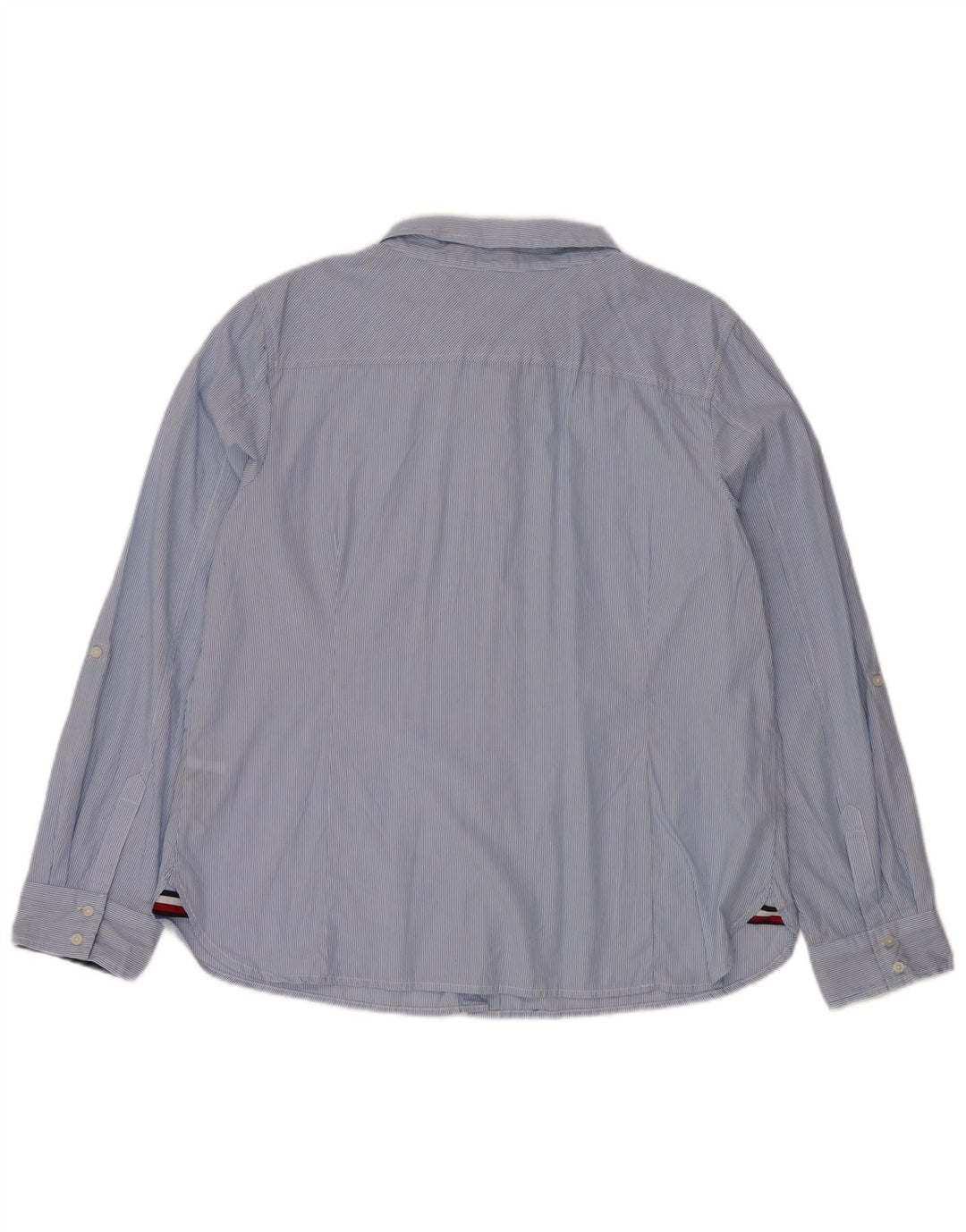 TOMMY HILFIGER Γυναικείο πουκάμισο UK 20 2XL Μπλε βαμβακερό ριγέ