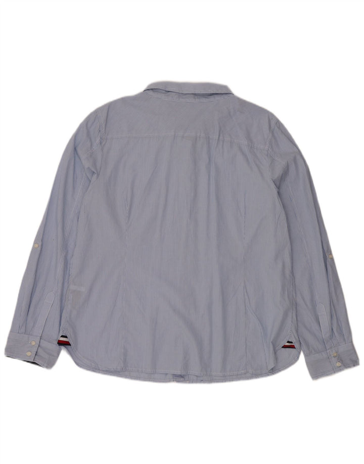 TOMMY HILFIGER Γυναικείο πουκάμισο UK 20 2XL Μπλε βαμβακερό ριγέ
