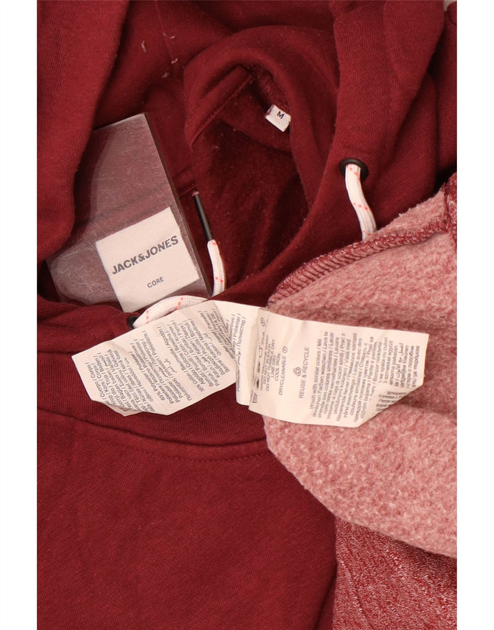 Jack & Jones Ανδρικό μπλουζάκι με κουκούλα με μεσαίο μπορντό πολυεστέρας