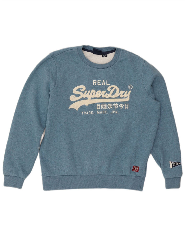 Γυναικείο γραφικό φούτερ Superdry Jumper UK 10 Small Blue Flecked