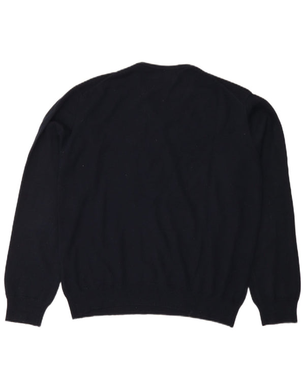 RIFLE Γυναικείο πουλόβερ με V λαιμόκοψη UK 18 XL Navy Blue Ακρυλικό