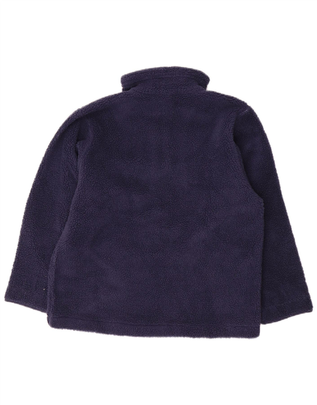 VINTAGE γυναικείο φερμουάρ Fleece Jumper UK 16 Large Navy Blue Fair Isle