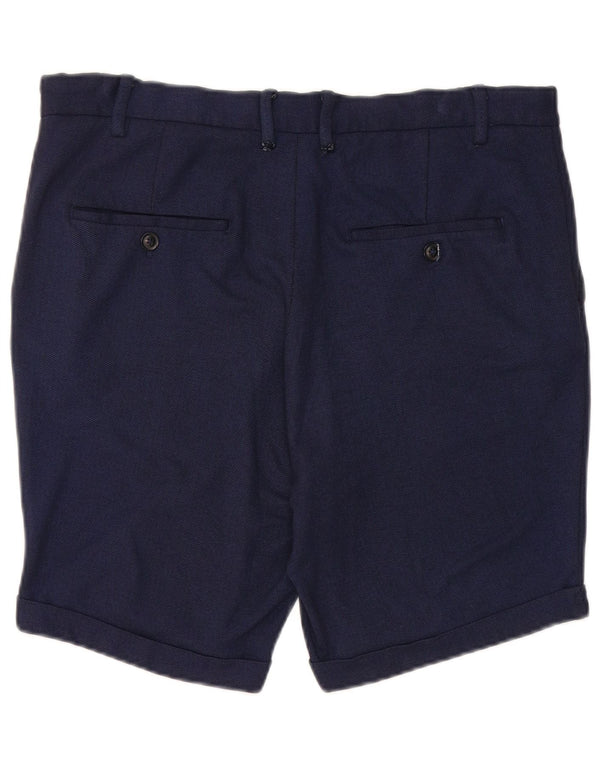 Zara Ανδρικό σορτς Chino EU 42 Large W32 Navy Blue Viscose