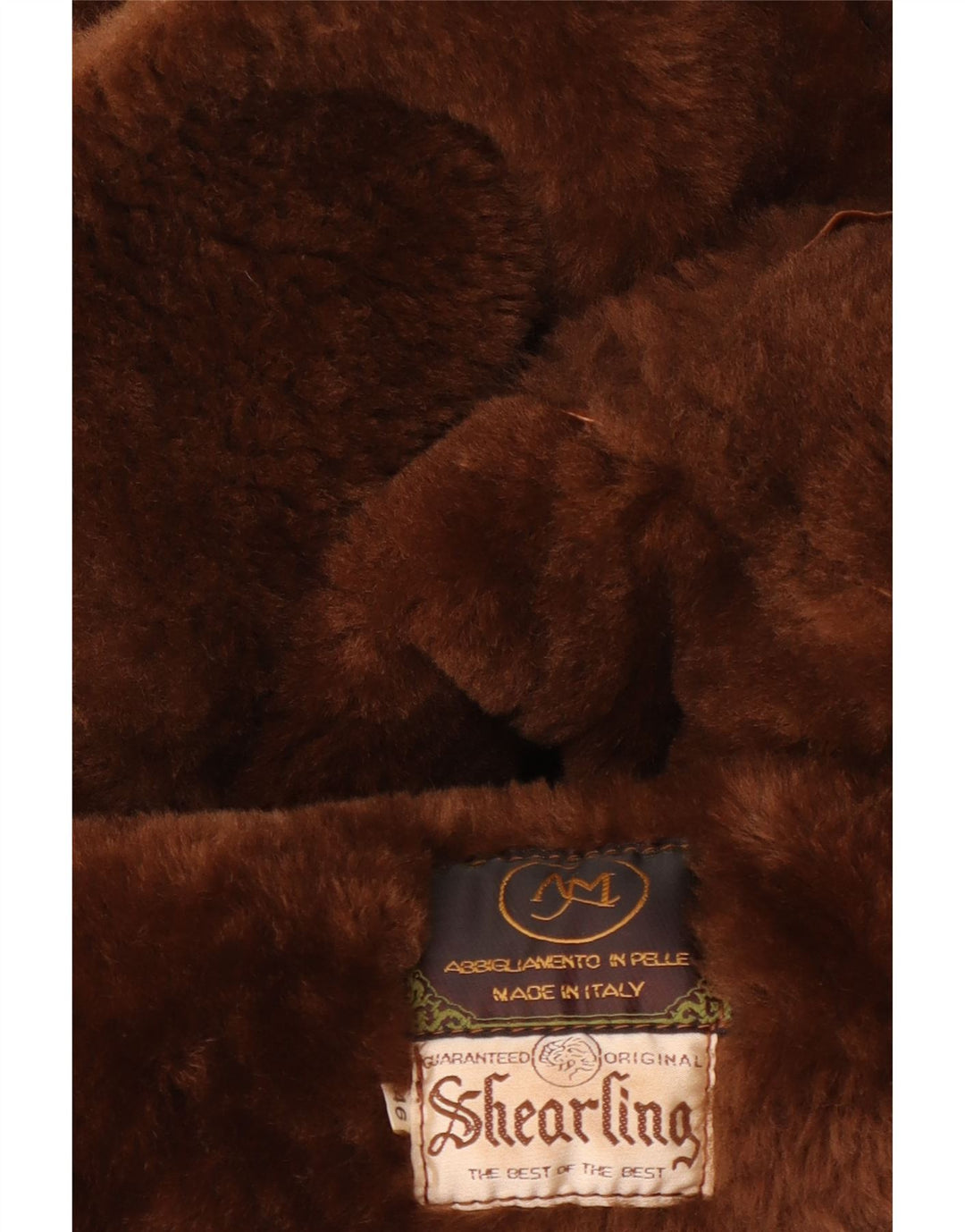 Vintage Ανδρικό Shearling Jacket IT 46 Small Brown Shearling