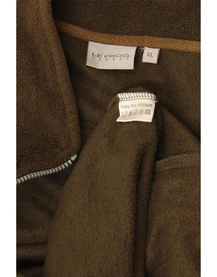 LE FROG Ανδρική Casual Fit Fleece Gilet UK 42 XL Χακί Πολυεστέρας