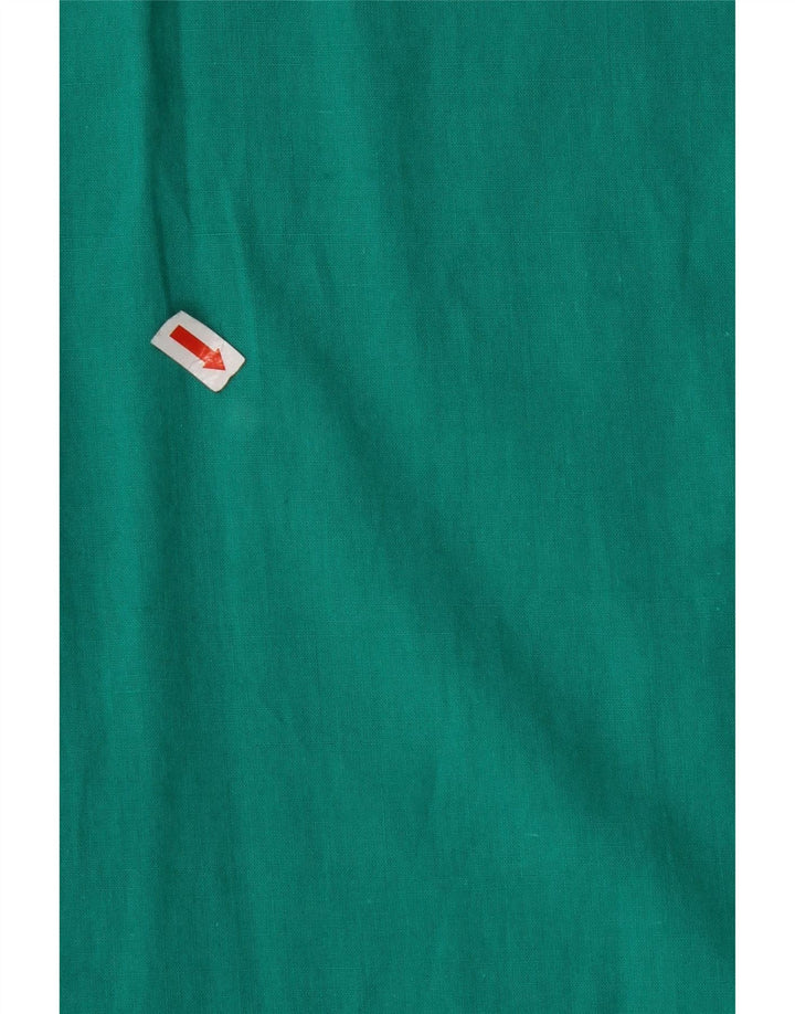 VINTAGE Γυναικείο Αμάνικο Πουκάμισο Μπλούζα UK 12 Medium Turquoise