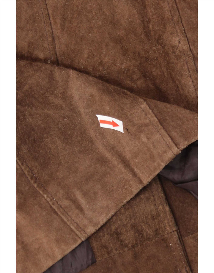 Zabaione Γυναικείο Suede Jacket UK 14 Large Brown Δερμάτινο