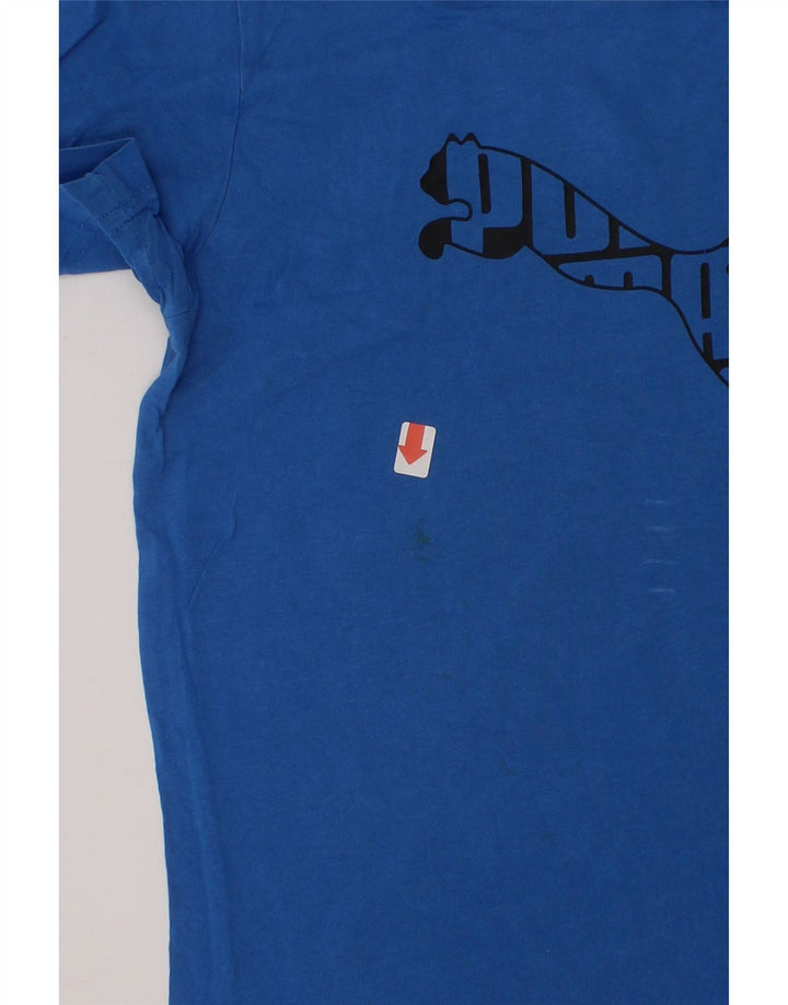 PUMA Boys Graphic T-Shirt Top 9-10 Years Blue Vintage Puma and Second-Hand Puma from Messina Hembry 