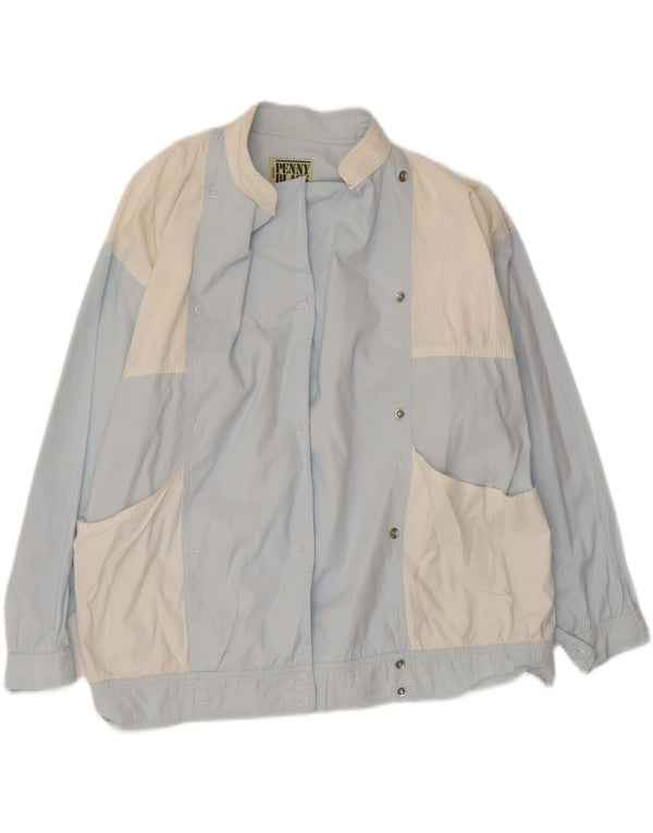 PENNY BLACK Γυναικείο Utility Μπουφάν UK 14 Large Blue Colourblock Βαμβακερό