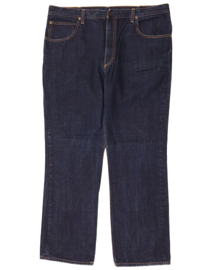 Lee Mens Brooklyn Straight Jeans W42 L32 Navy Blue Cotton