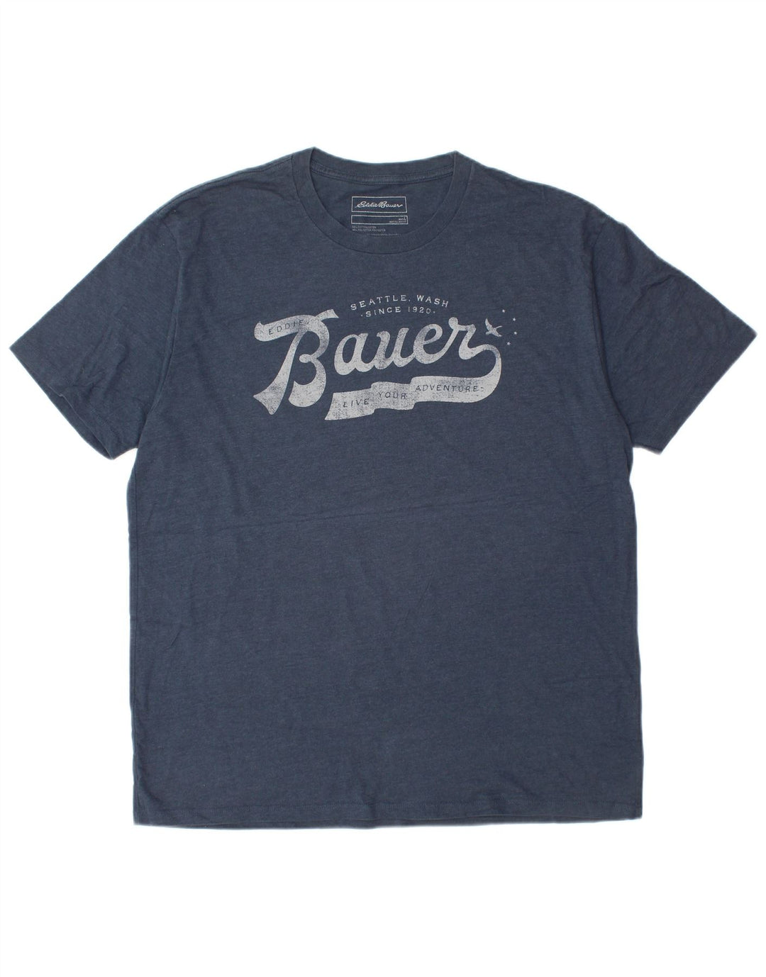 Ανδρικό γραφικό μπλουζάκι EDDIE BAUER Τοπ μεγάλο μπλε βαμβακερό