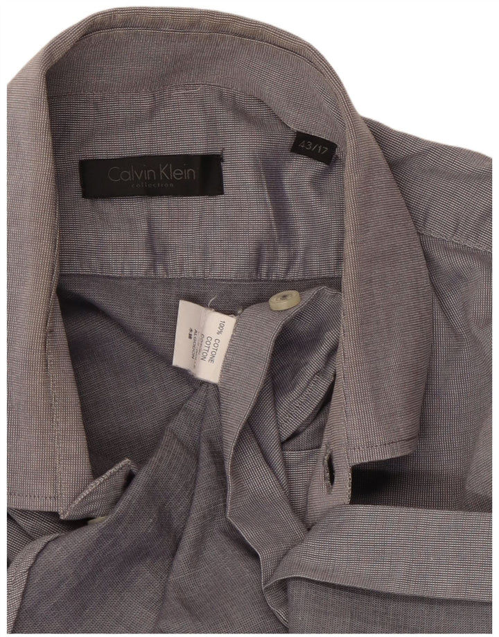 Ανδρικό πουκάμισο Calvin Klein Νούμερο 43 17 XL Γκρι βαμβακερό