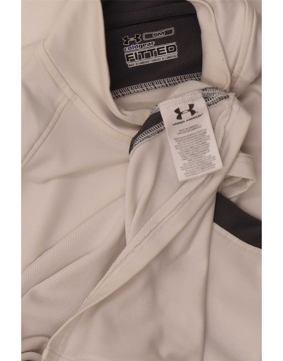 Under Armour Ανδρικό Cold Gear Top Μακρύ μανίκι μικρό λευκό χρώμα