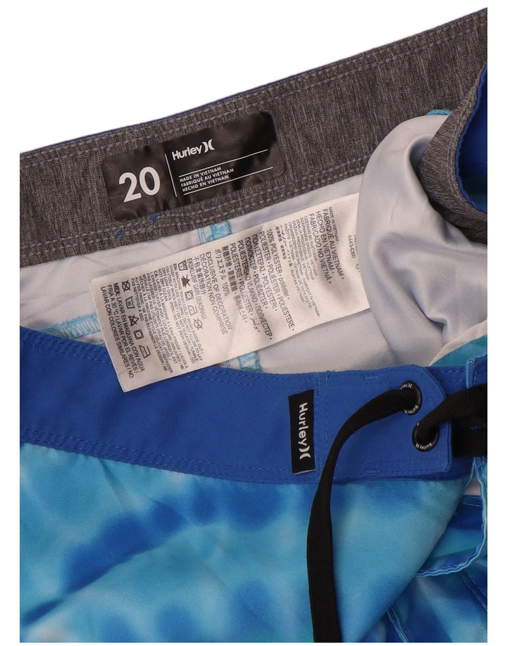 Hurley Boys Swimming Short 15-16 Years Blue Tie Dye Polyester