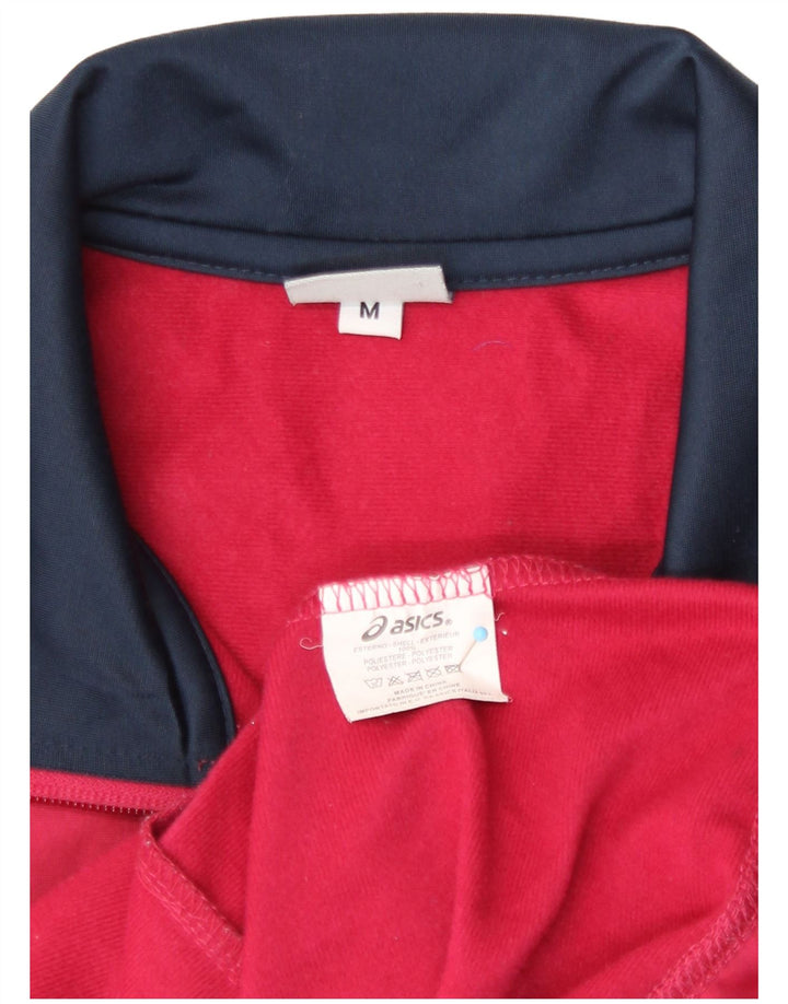 Γυναικεία αθλητική φόρμα Asics Top Jacket UK 14 Medium Red Colourblock Polyester