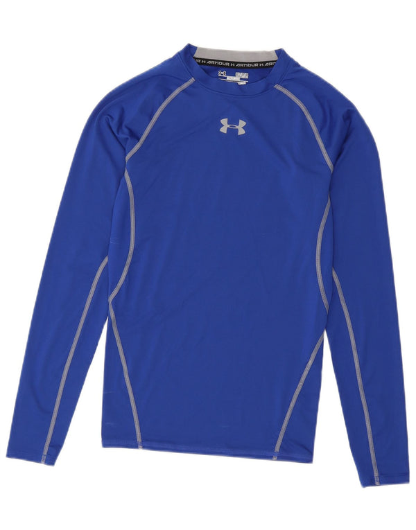 Under Armour Womens Heat Gear Graphic Top Μακρύ μανίκι UK 12 Medium Blue