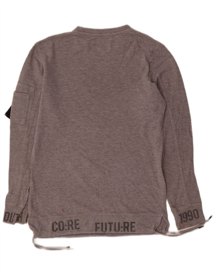 Jack & Jones Ανδρικό γραφικό φούτερ Jumper Μικρό γκρι βαμβακερό