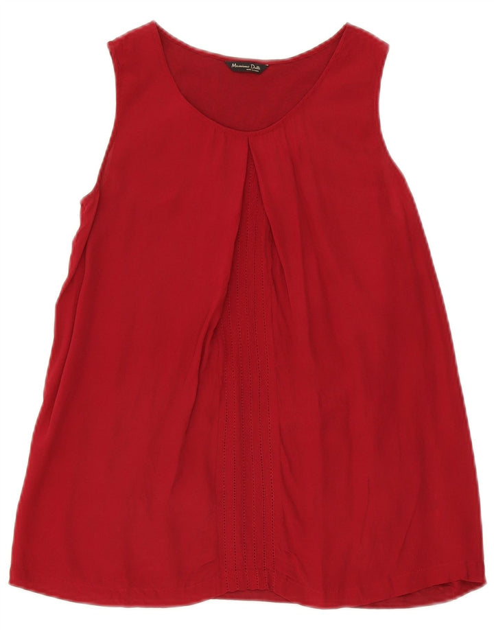 Massimo Dutti Γυναικεία Αμάνικη Μπλούζα Τοπ UK 10 Small Red