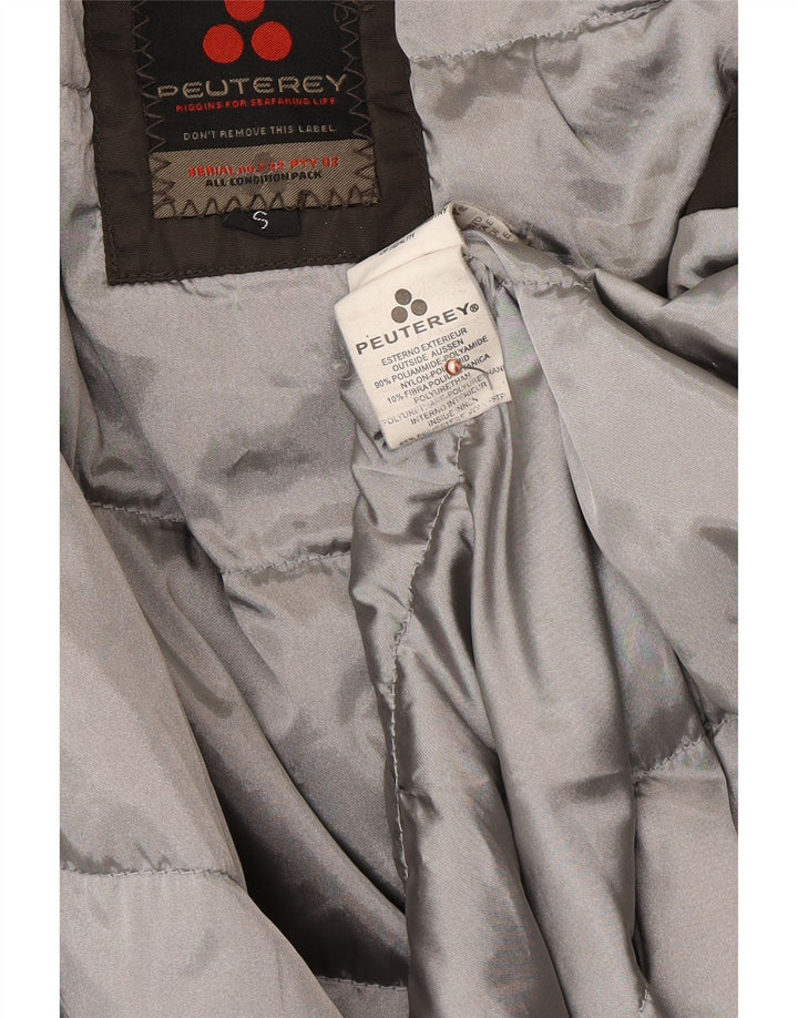 PEUTEREY Ανδρικό παλτό με επένδυση UK 36 Small Grey Polyamide