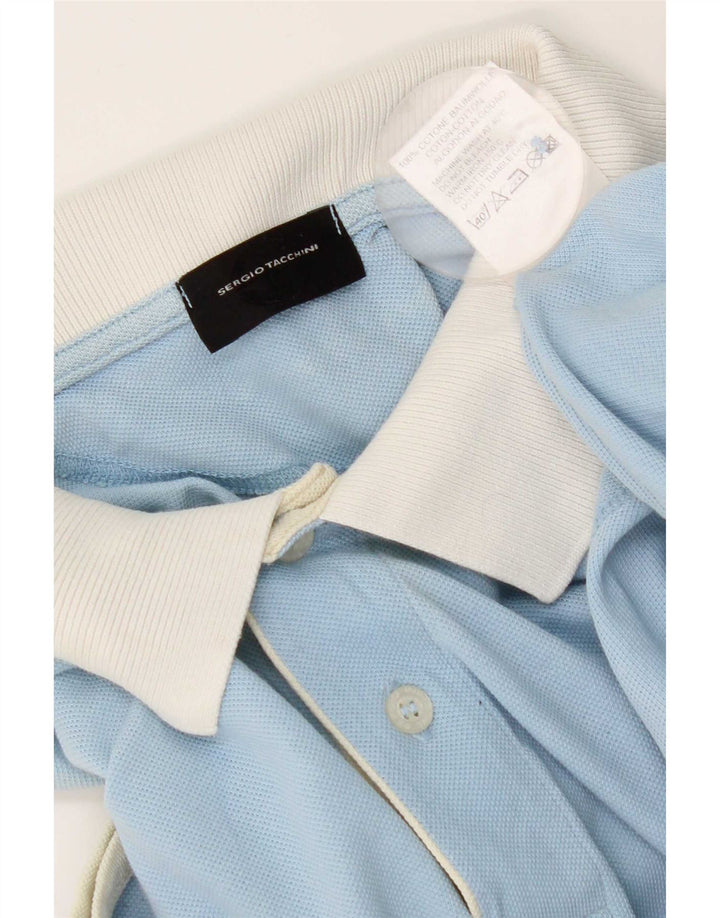 Sergio Tacchini Ανδρικό μπλουζάκι πόλο IT 48, μεσαίο μπλε χρώμα, βαμβακερό