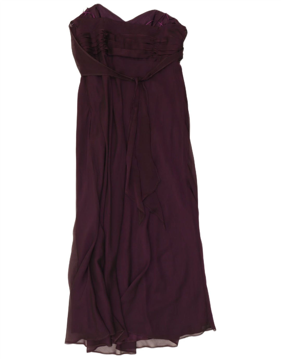 DEBUT Γυναικείο Maxi Στράπλες Φόρεμα UK 18 XL Purple Polyester