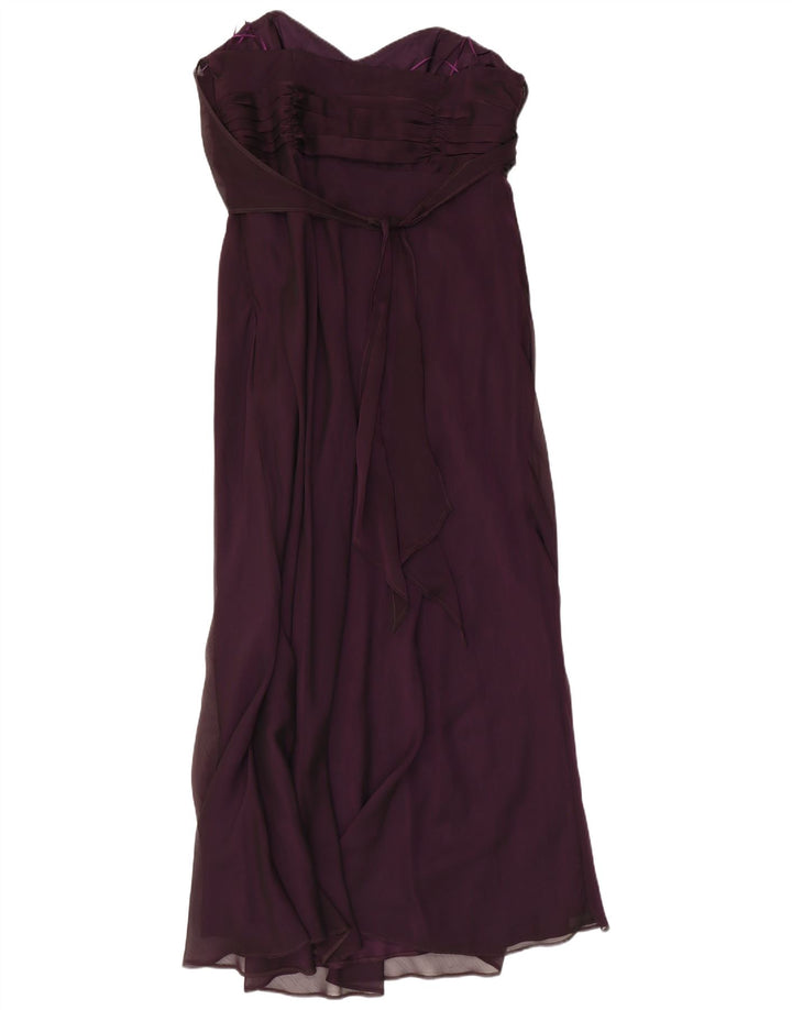 DEBUT Γυναικείο Maxi Στράπλες Φόρεμα UK 18 XL Purple Polyester