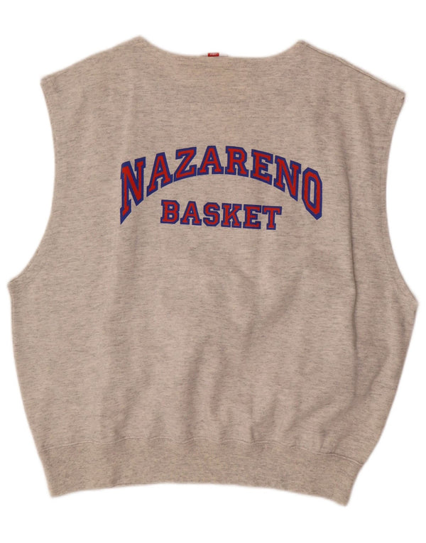 Ανδρικό γραφικό γιλέκο CHAMPION Τοπ μεγάλο γκρι βαμβακερό